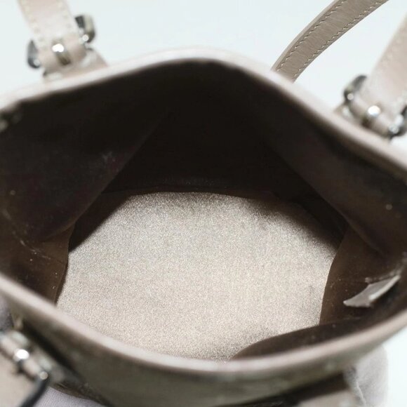 LOUIS VUITTON Monogram Satin Little bucket Hand Bag Beige M92145 LV Auth am3521A - Picture 12 of 16